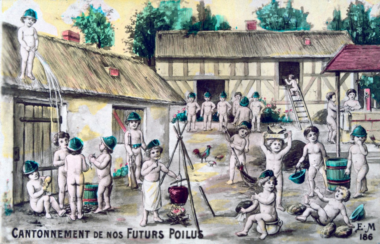 Vintage Franse ansichtkaart, ca. 1900 door Unbekannt