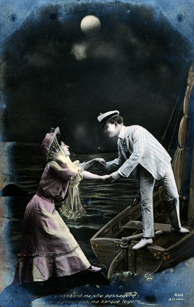 Vintage Franse ansichtkaart, ca. 1900 door Unbekannt