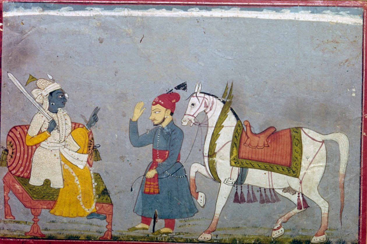 Vishnu in zijn 10e incarnatie als het Witte Paard Kalki, 1710-1720 door Unbekannt