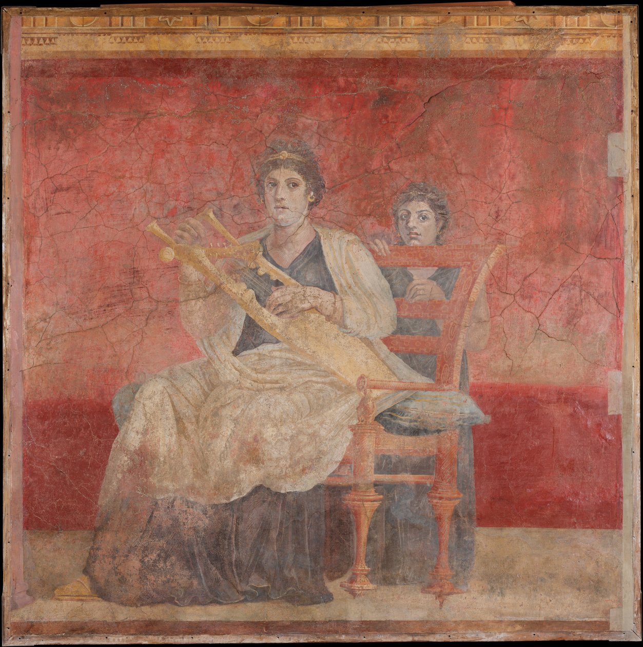 Muurschildering uit kamer H van de villa van P. Fannius Synistor in Boscoreale, ca. 50-40 v.Chr. door Unbekannt
