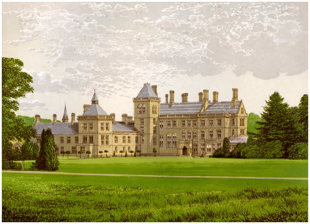 Walton Hall, Warwickshire, huis van Baronet Mordaunt, ca. 1880 door Unbekannt