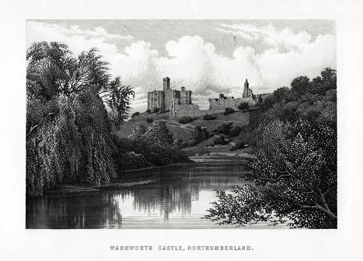 Kasteel Warkworth, Northumberland, 1896 door Unbekannt