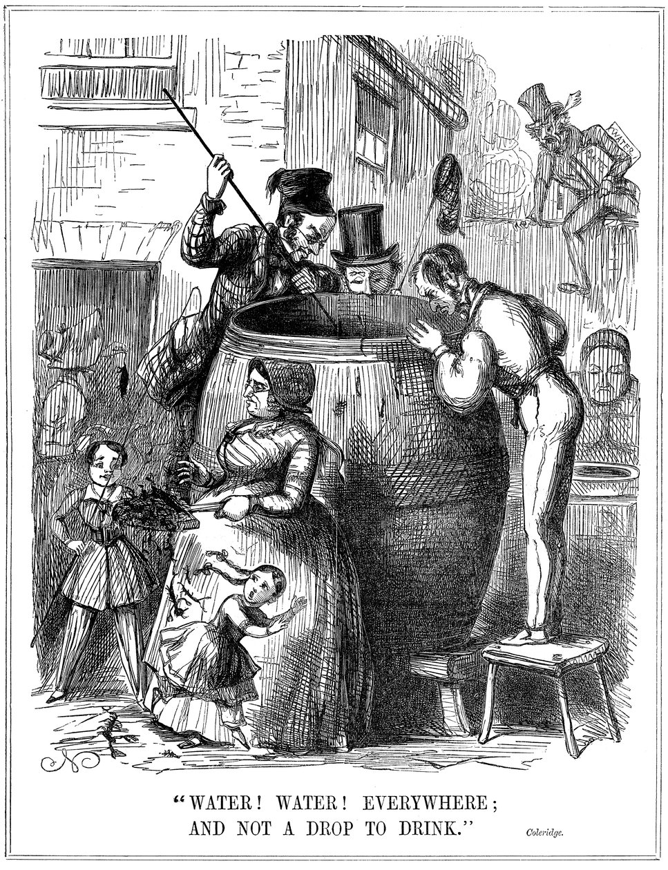 Water! Water! Overal, en geen druppel om te drinken, 1849 door Unbekannt