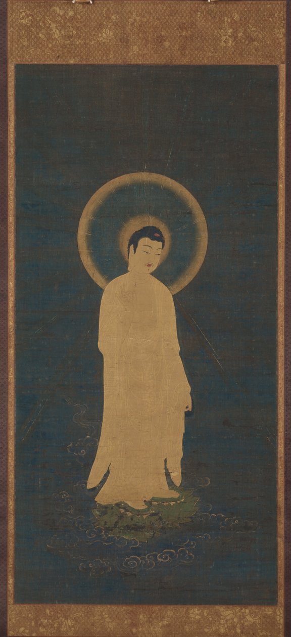 Welkomstafdaling van Amida Boeddha Raigo, ca. 1270-1333 door Unbekannt