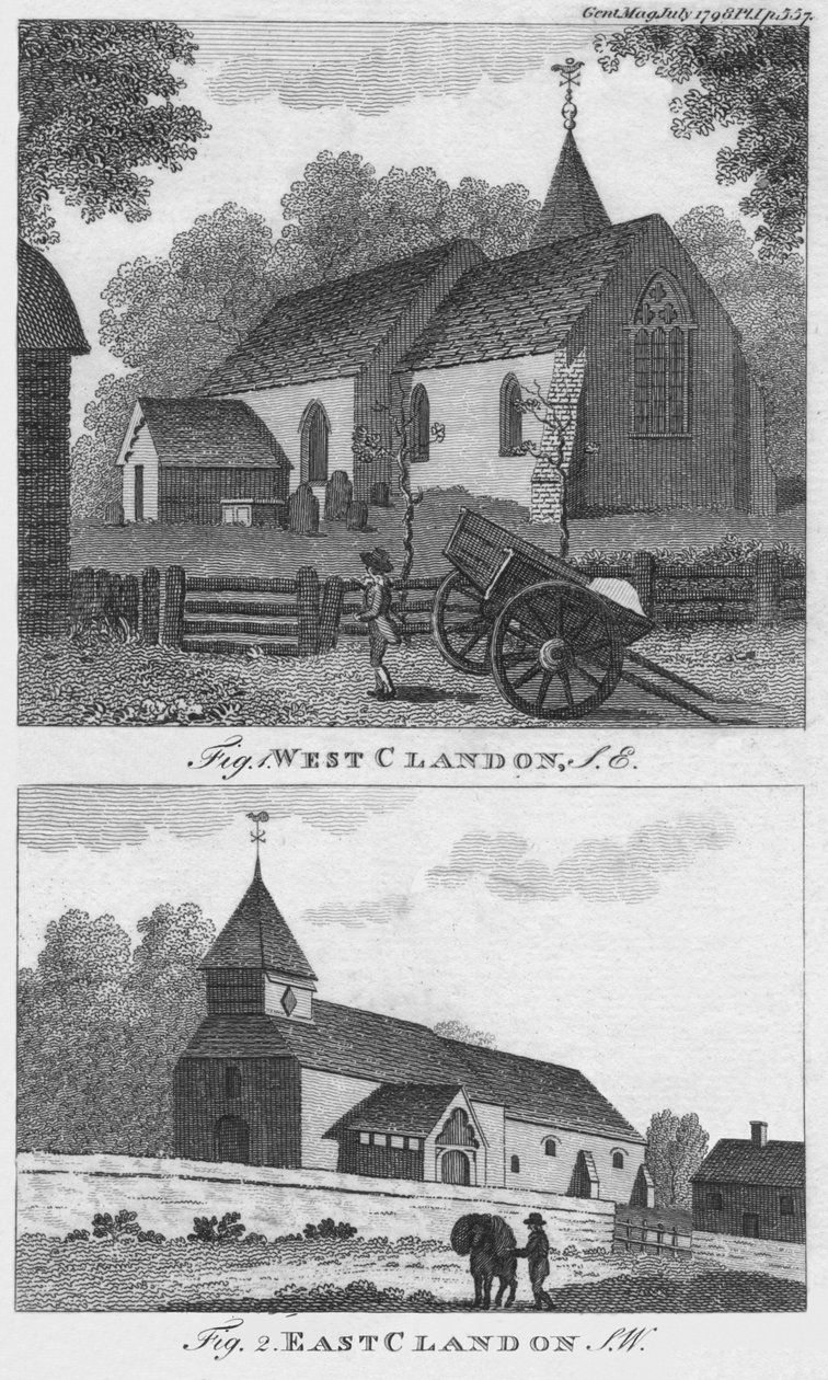 West Clandon en East Clandon door Unbekannt