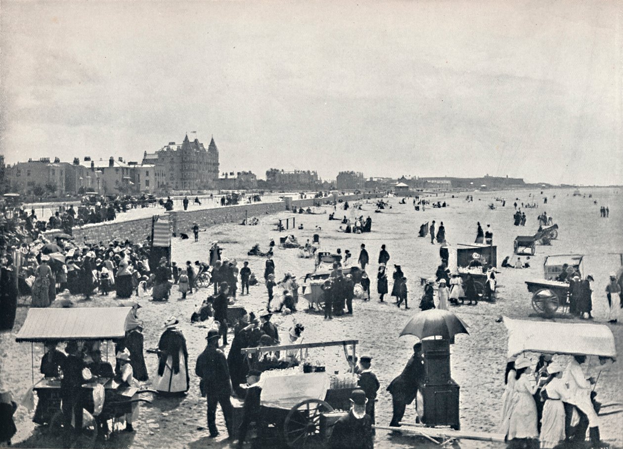 Weston-Super-Mare - Een zomers tafereel op het strand, 1895 door Unbekannt