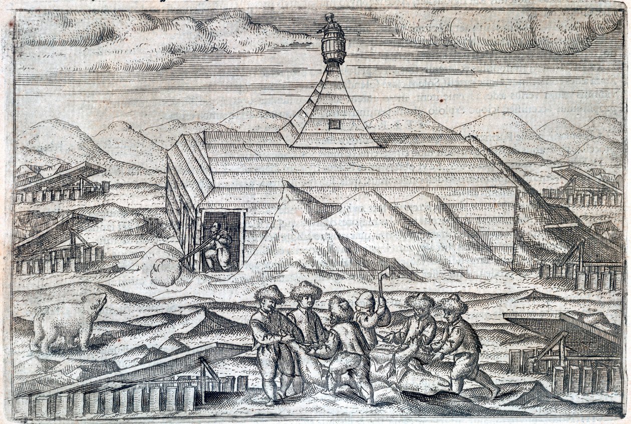 Arctische expeditie van Willem Barentsz, 1596-1597 door Unbekannt