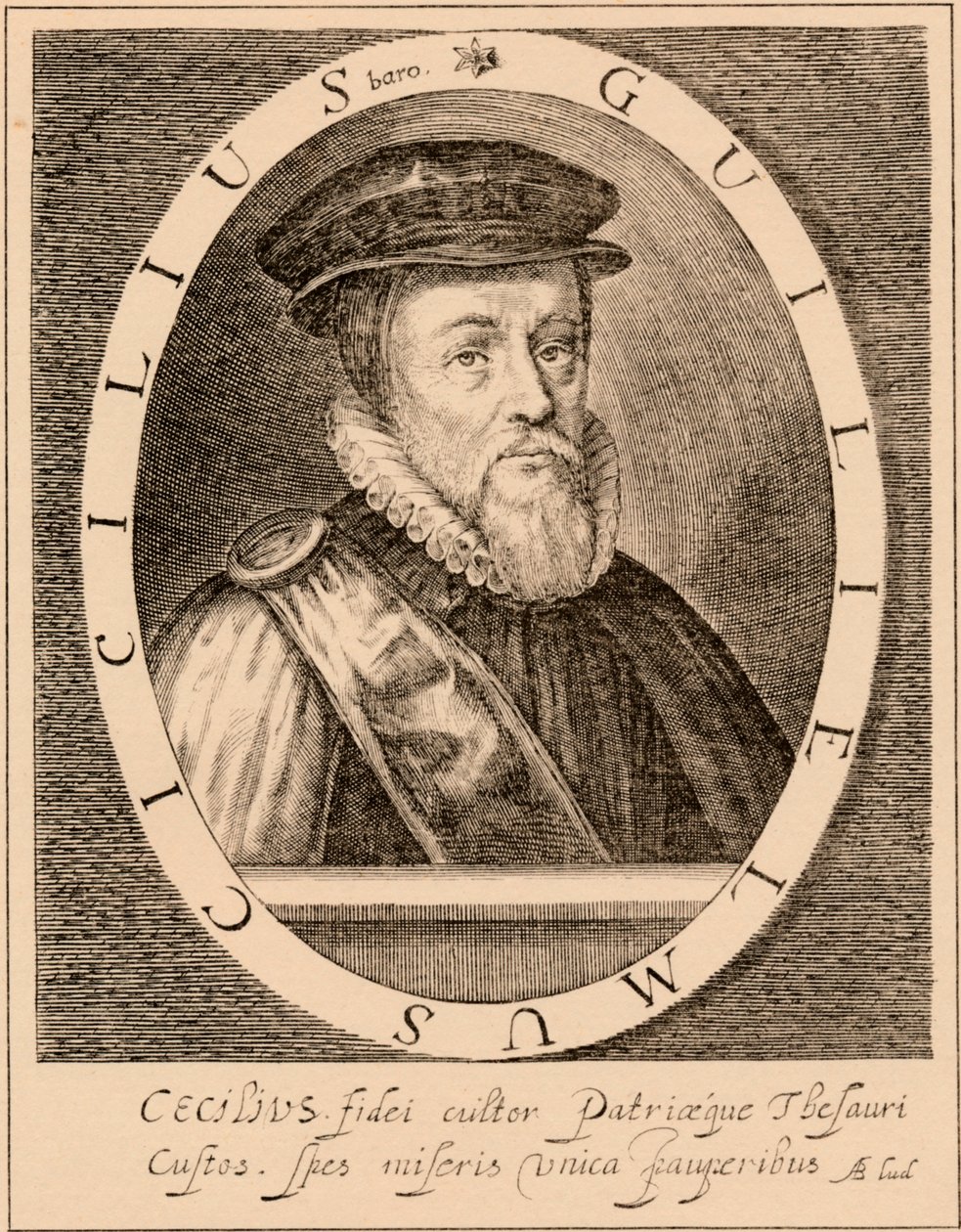 William Cecil, 1e Baron Burghley 1520-1598, Engels staatsman door Unbekannt