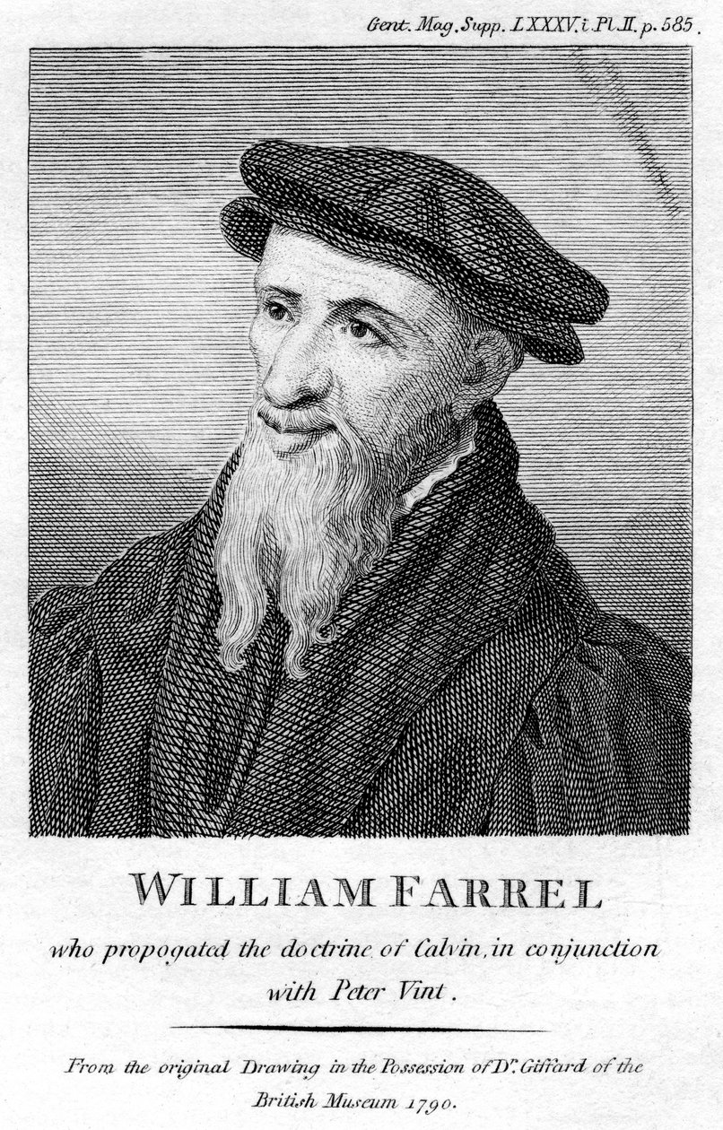 William Farel, 16e-eeuwse Franse evangelist door Unbekannt