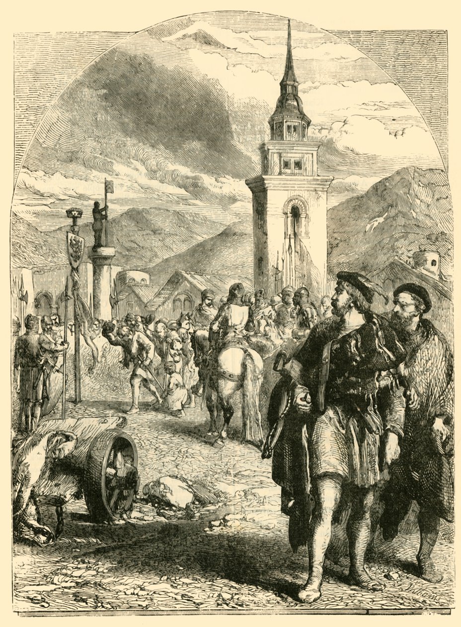 Willem Tell op de Markt van Altdorf, 1890 door Unbekannt