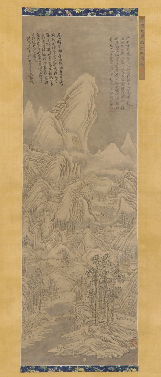 Winterlandschap, Ming of Qing-dynastie, 16e-17e eeuw door Unbekannt