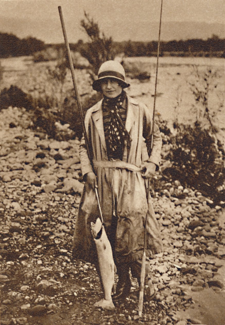 Met een vangst in Tokanu, Nieuw-Zeeland, ca. 1927, 1937 door Unbekannt