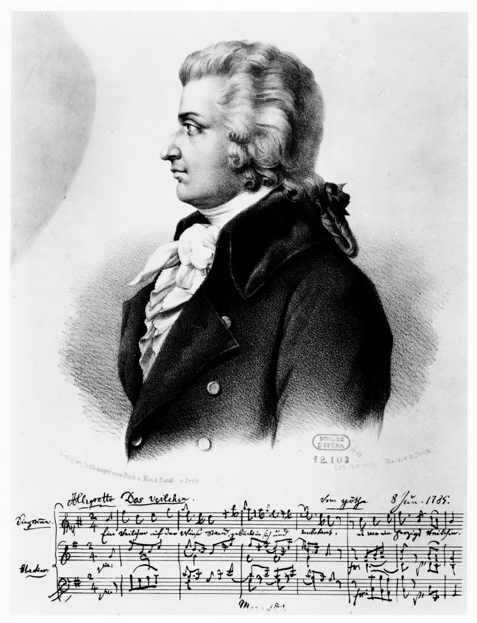 Wolfgang Amadeus Mozart 1756-1791, ca. 1790 door Unbekannt