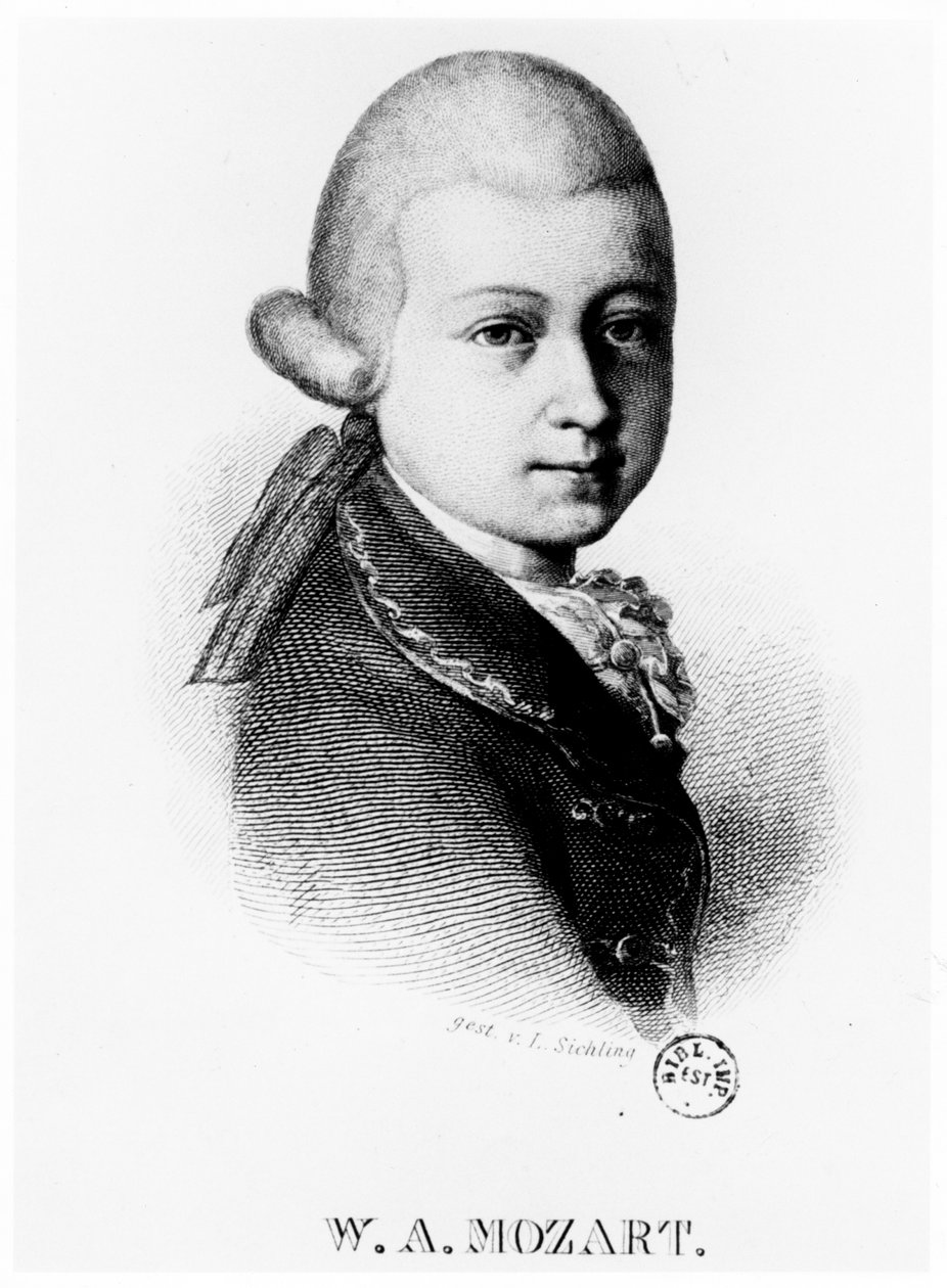 Wolfgang Amadeus Mozart 1756-1791 in 1770 door Unbekannt