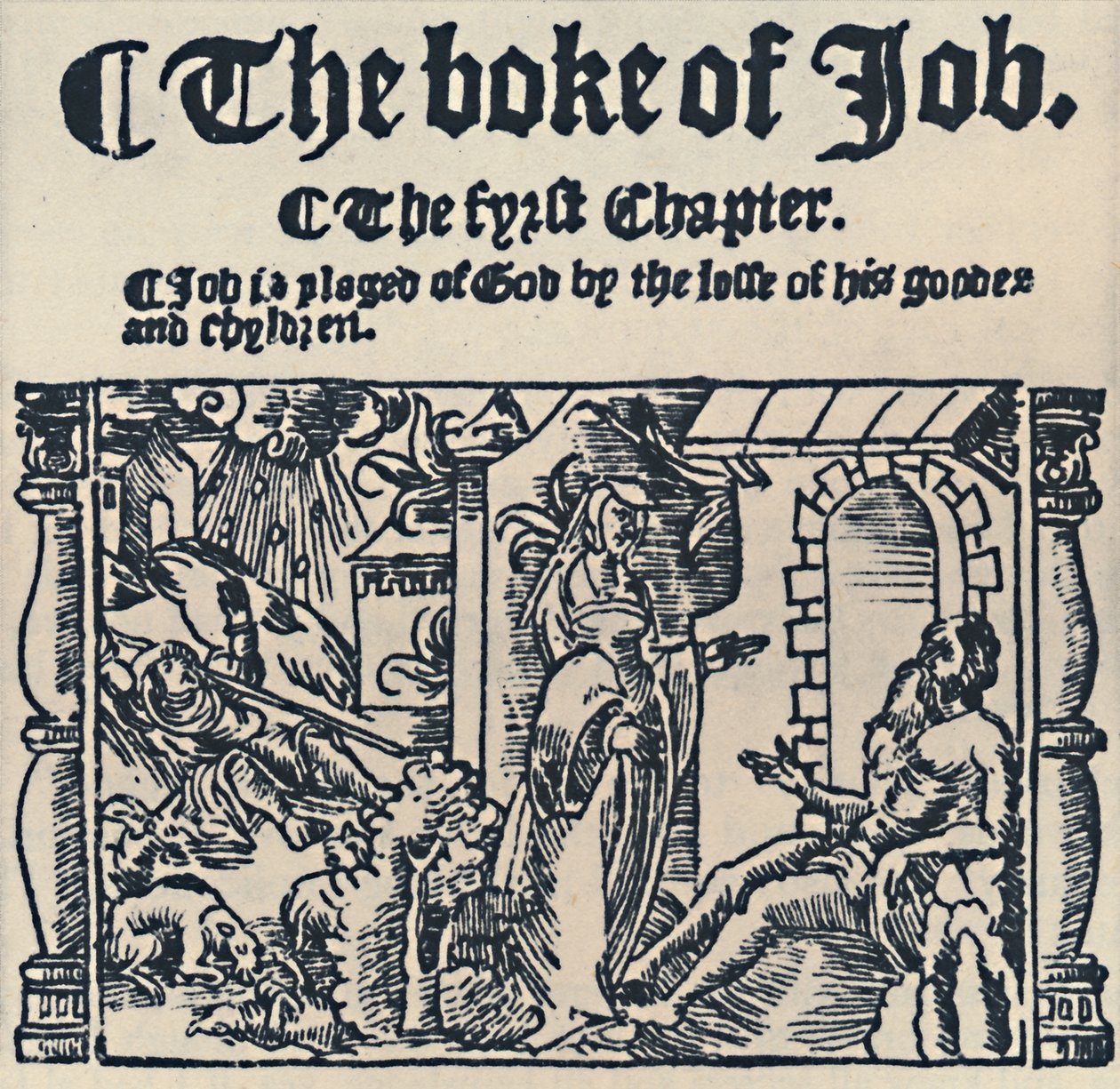 Houtsnede uit de Grote Bijbel, 1539, 1539, 1947 door Unbekannt