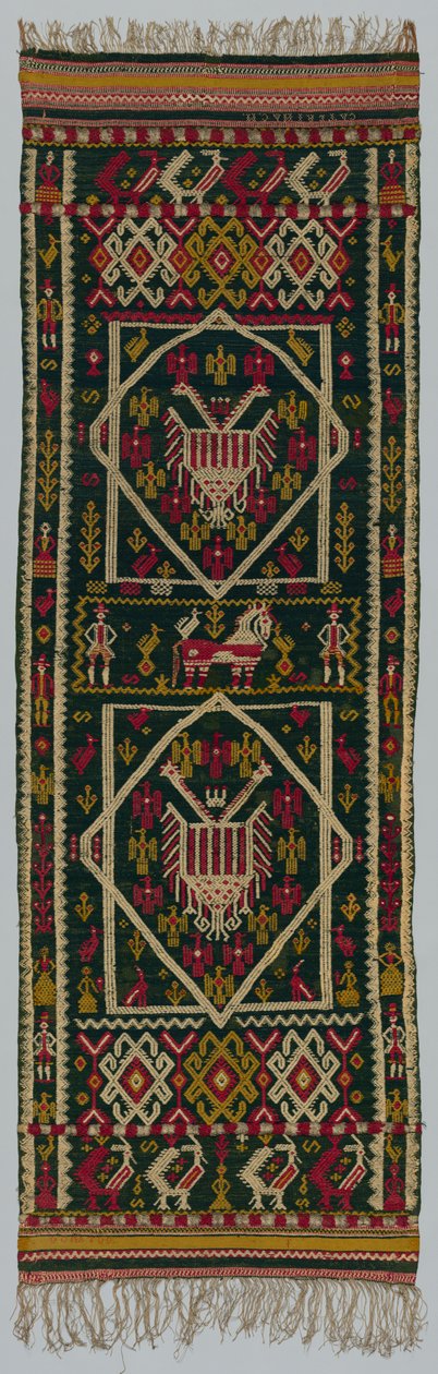 Geweven Bed- of Kistdeksel, 1700s door Unbekannt