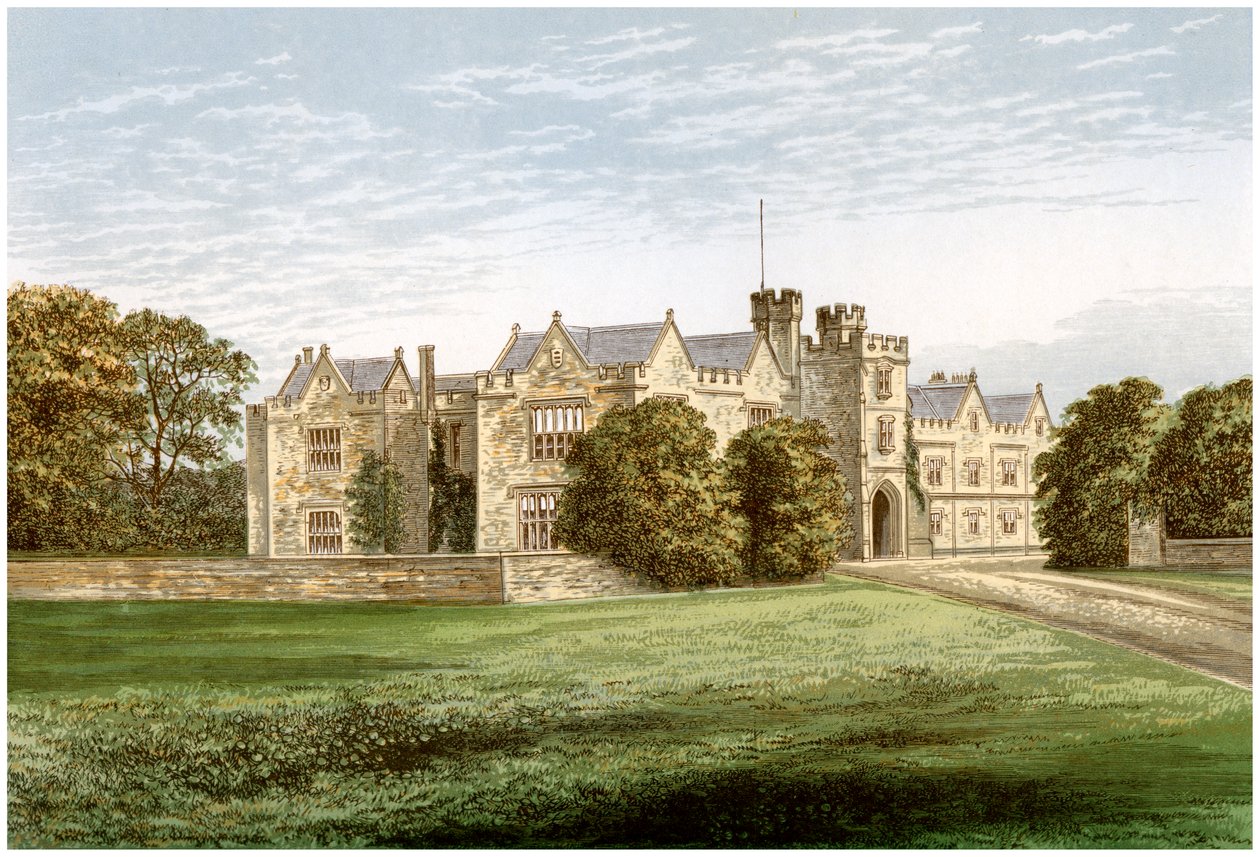 Wytham Abbey, Oxfordshire, huis van de graaf van Abingdon, ca. 1880 door Unbekannt