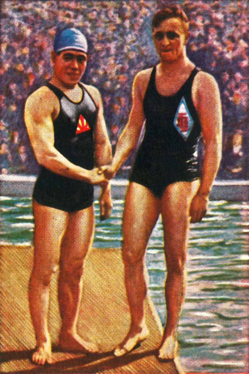 Yoshiyuki Tsuruta en Erich Rademacher, 1928 door Unbekannt