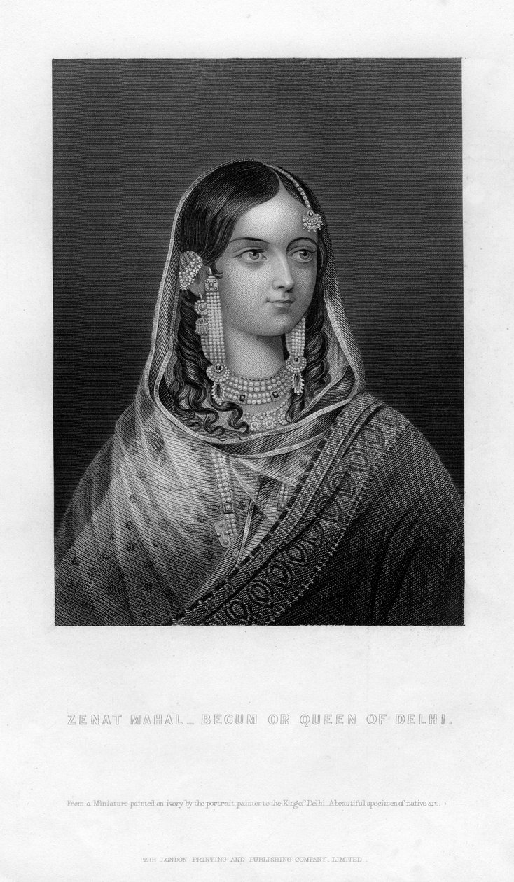 Zenat Mahal - Begum of koningin van Delhi, 19e eeuw door Unbekannt