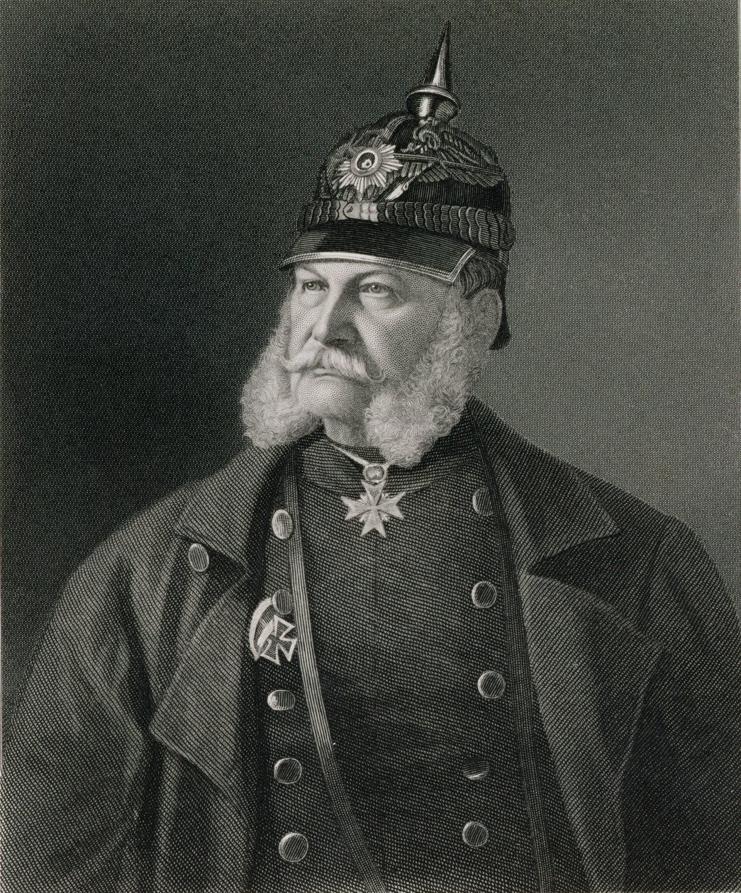 Portret van Willem I (1797-1888) Koning van Pruisen en Keizer van Duitsland door Unbekannt Unbekannt