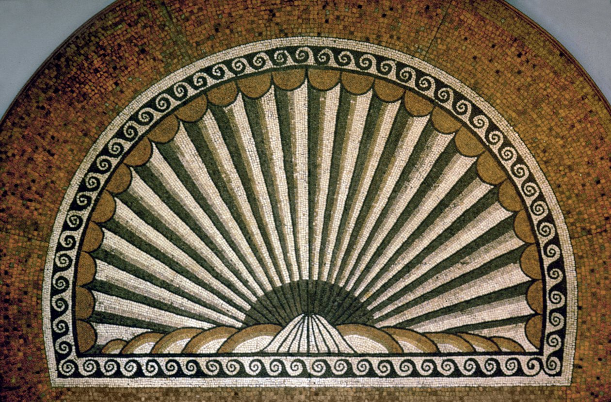 Schelpenmozaïek, Insula II Gebouw I 130-150 AD door Unbekannt Unbekannt