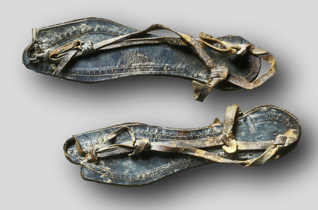 Paar sandalen uit Masada, Israël door Unbekannt Unbekannt