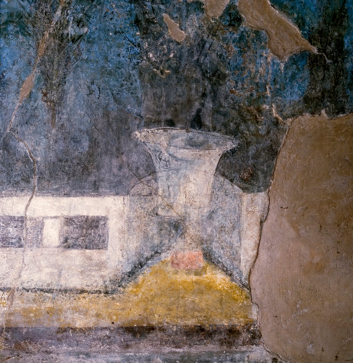 (detail) van een fresco door Unbekannt Unbekannt