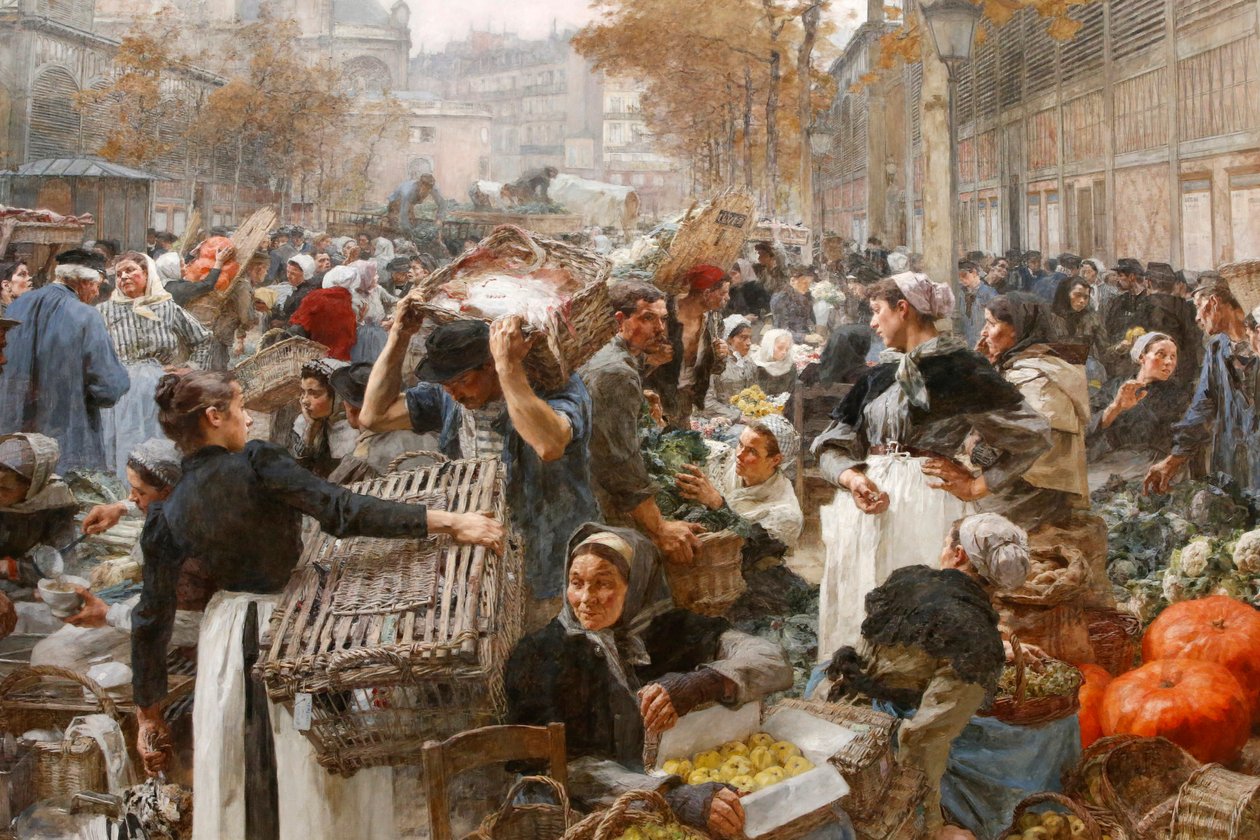 Leon Lhermite, Les Halles door Unbekannt Unbekannt