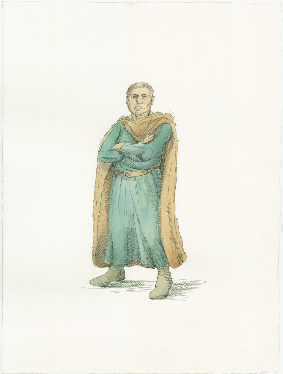Een reconstructie illustratie van Hertog Willem van Normandië circa 1066 door Unbekannter Künstler