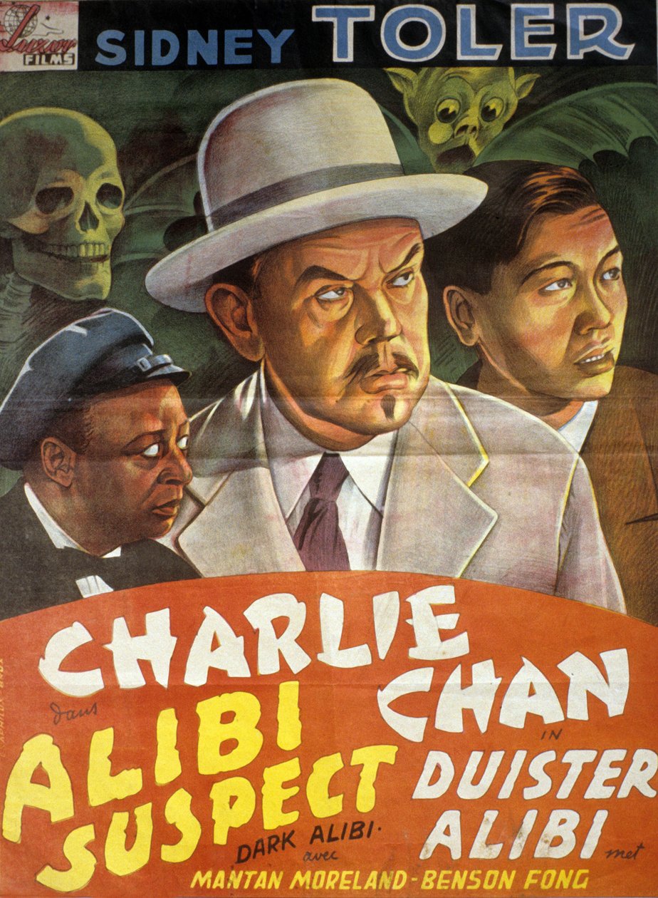 Affiche van de film Charlie Chan: Alibi verdachte (Dark Alibi) van Phil Karlson met Sidney Toler door Unbekannt