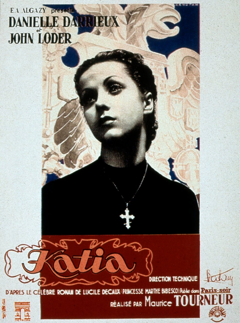 Affiche van de film Katia van Maurice Tourneur met Danielle Darrieux 1938 door Unbekannt