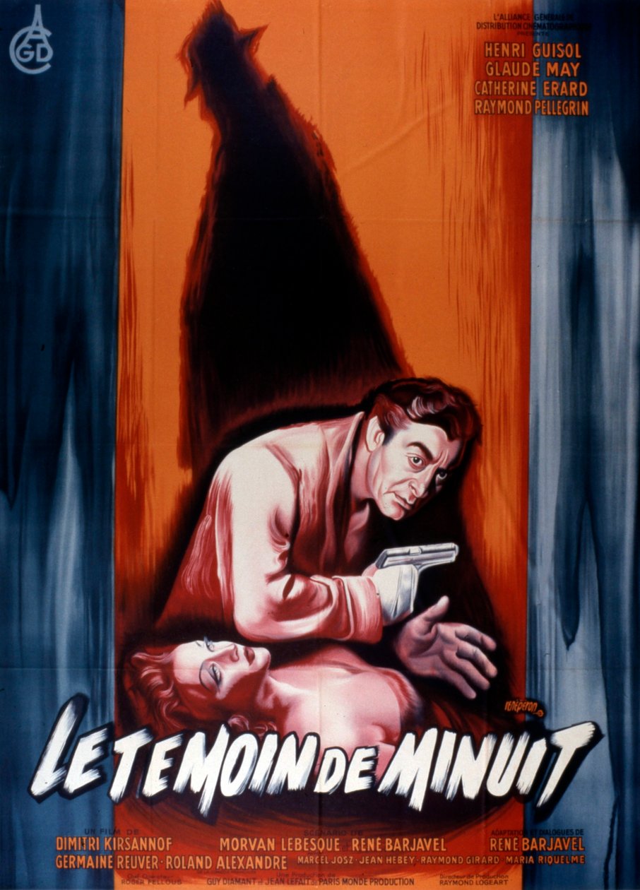 Affiche van de film Le témoin de minuit 1953 door Unbekannt