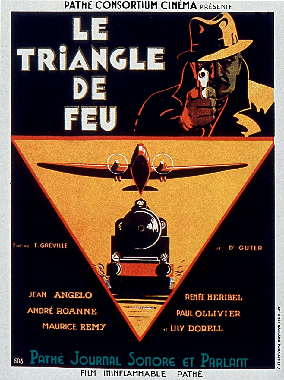 Poster van de film Le triangle de feu met Jean Angelo 1932 door Unbekannt