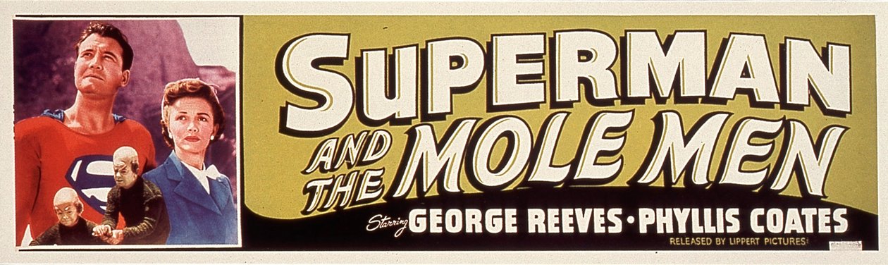 Affiche van de film SUPERMAN EN DE KABOUTERS VAN DE HEL (SUPERMAN AND THE MOLE MEN) met Phyllis Coates, George Reeves 1951 door Unbekannt
