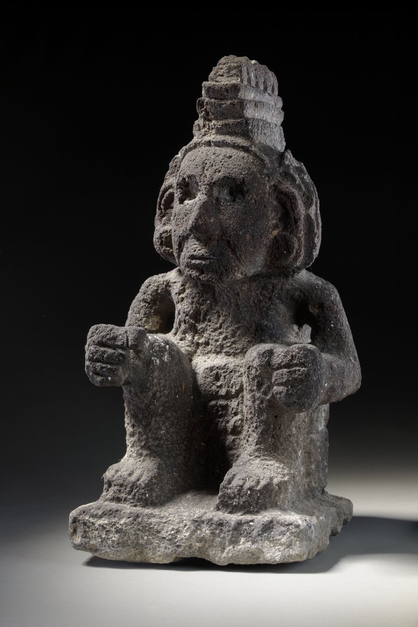Een Azteekse stenen figuur van een Macuilxochitl, c.1200-1521 door Unbekannt