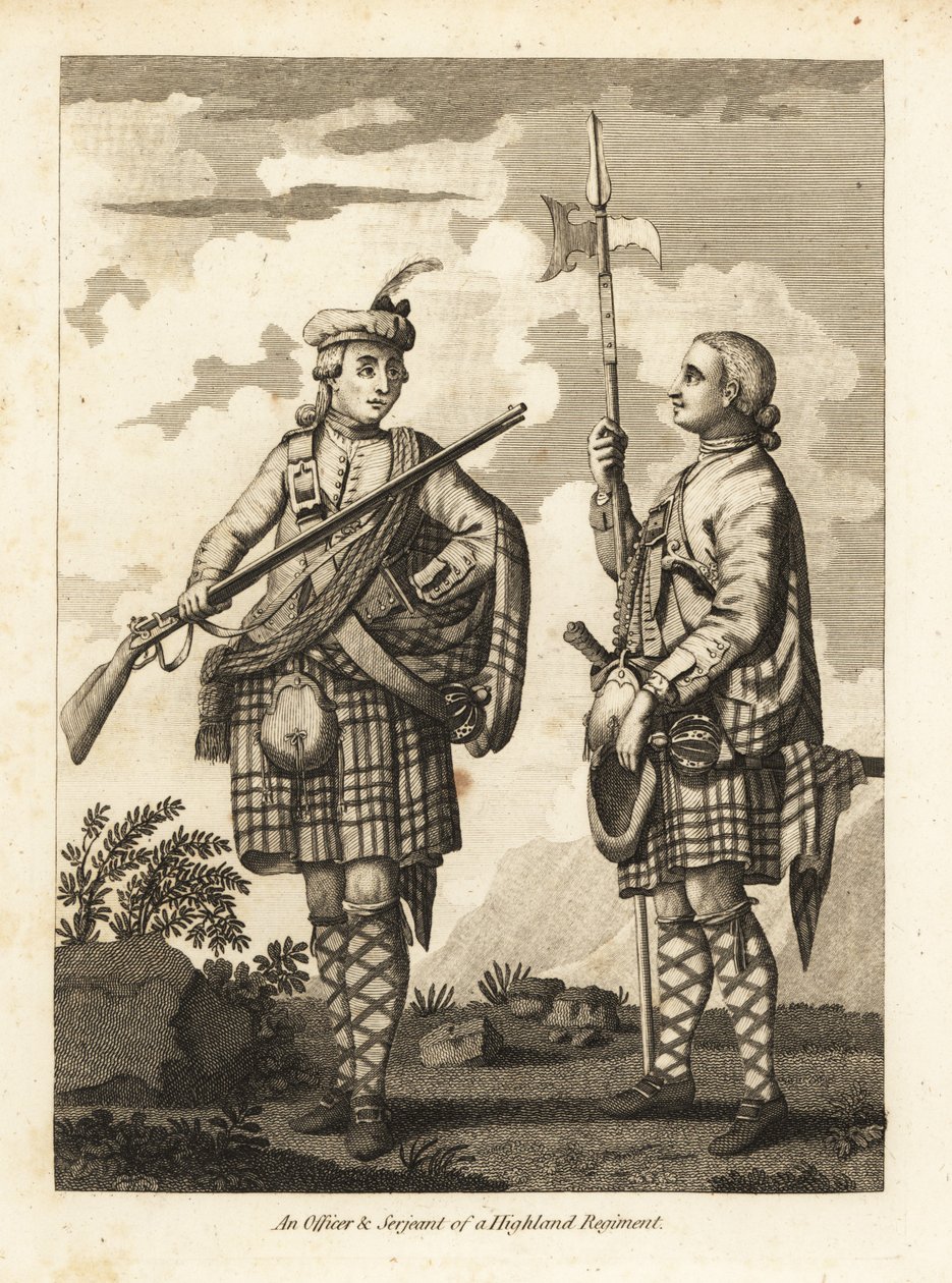 Een officier en sergeant van een Highland Regiment door Unbekannt