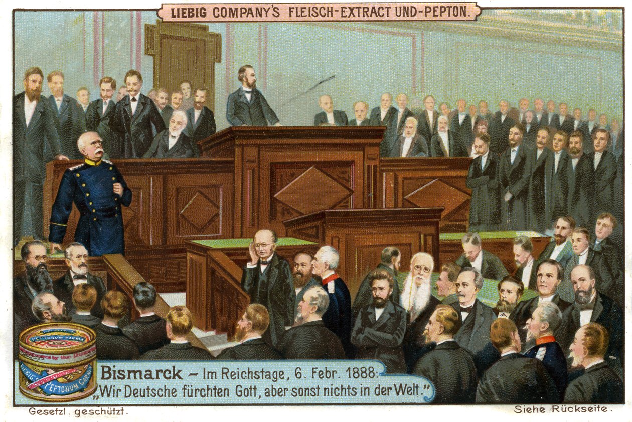 Bismarck in de Rijksdag door Unbekannter Künstler