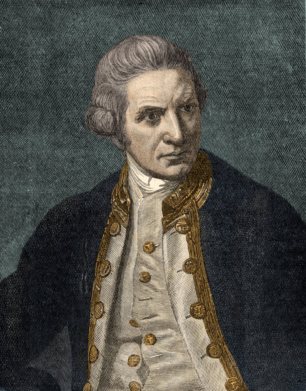 Kapitein James Cook - portret door Unbekannter Künstler