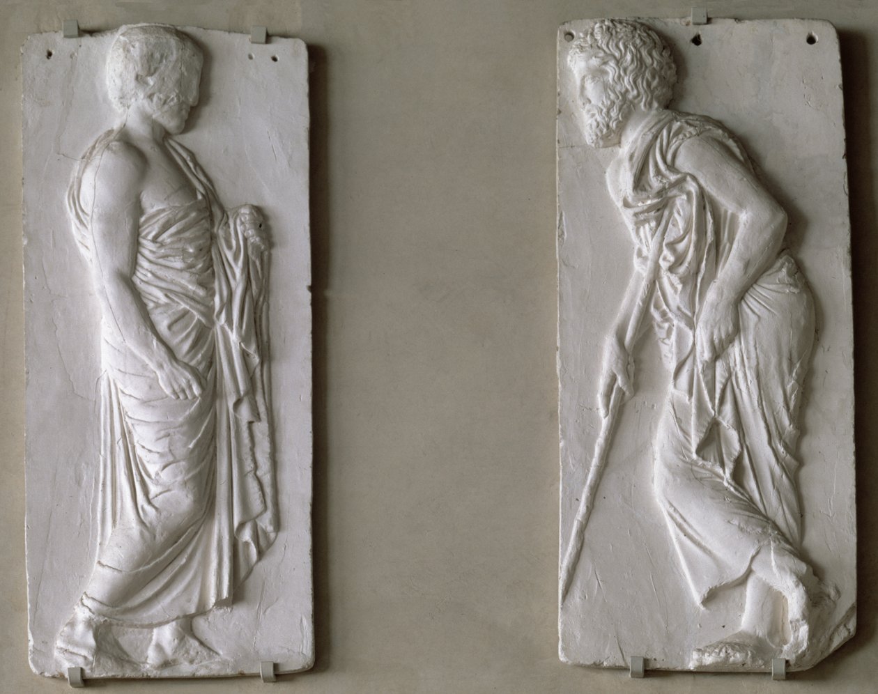 Gipsafgietsel van figuren van een fries op het Parthenon door Unbekannt