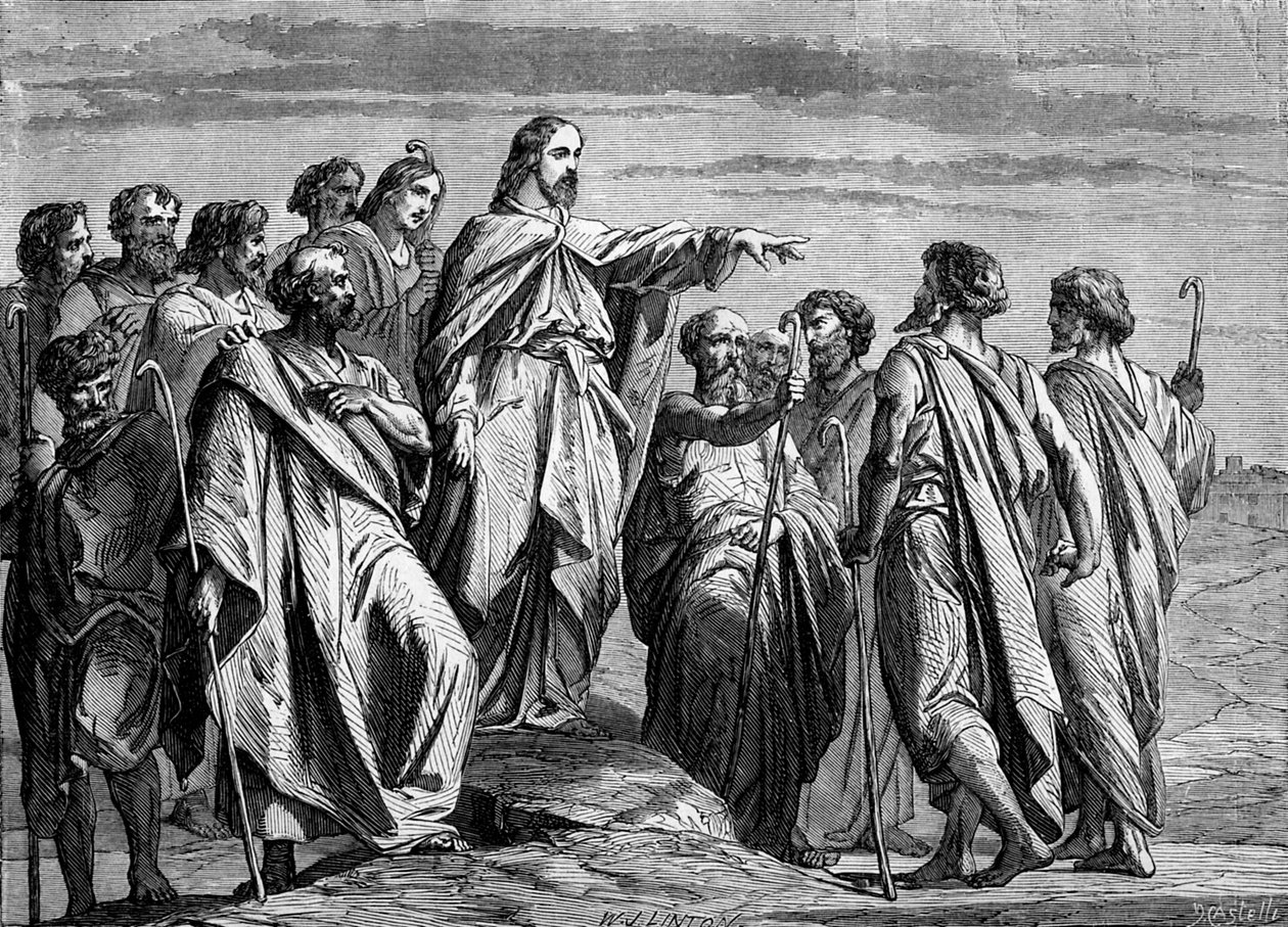 Christus zendt de apostelen uit - Bijbel door Unbekannter Künstler