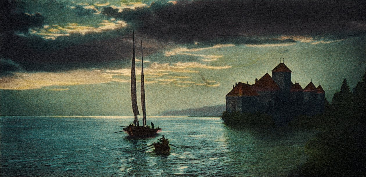 Château de Chillon - het kasteel aan het Meer van Genève (bij Montreux) door Unbekannter Künstler