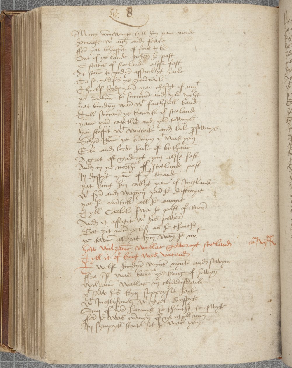Kopie van de Kroniek van Andrew of Wyntoun, Fol 319 verso, ca. 1550 door Unbekannt