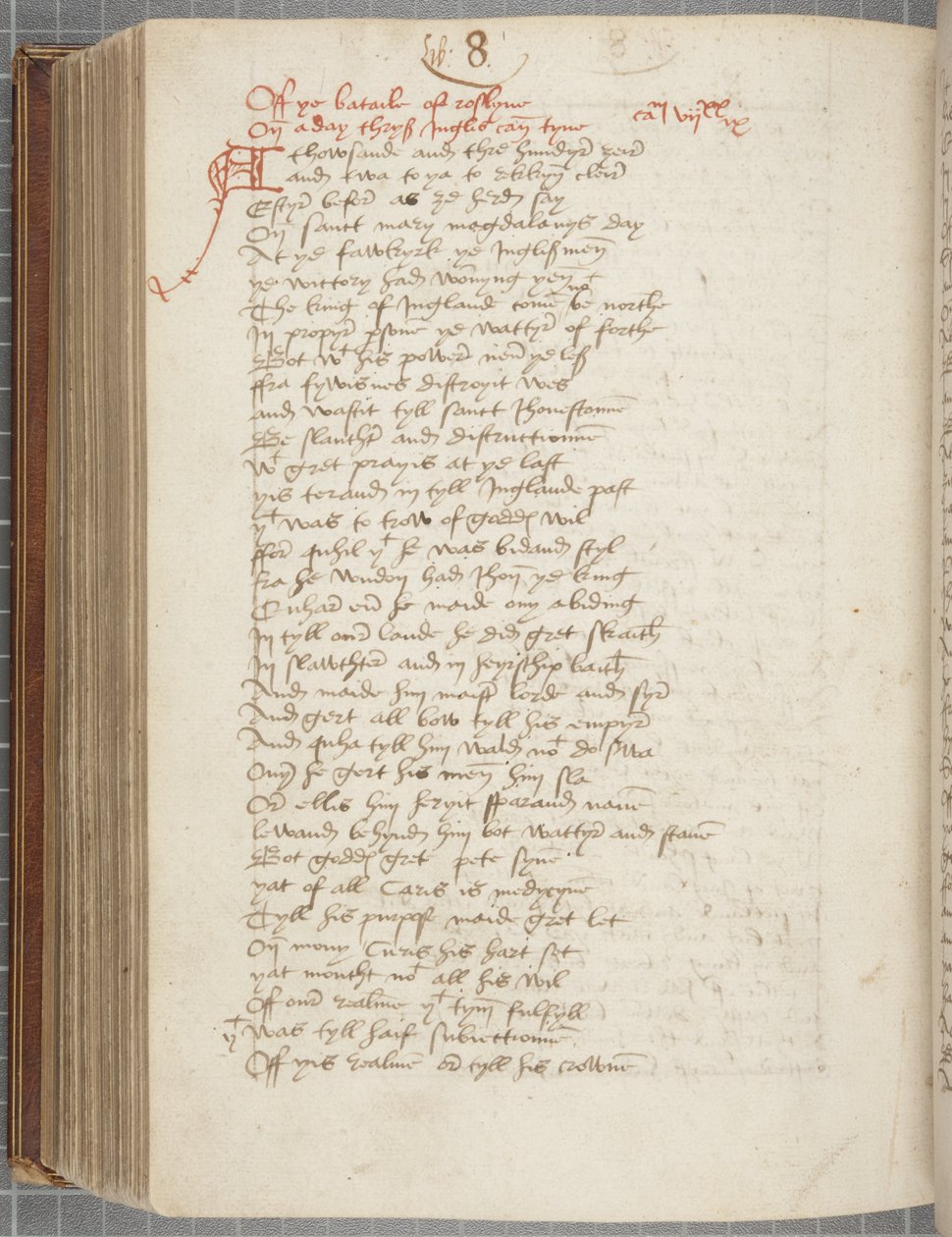 Kopie van de Kroniek van Andrew of Wyntoun, Fol 325 verso, ca. 1550 door Unbekannt