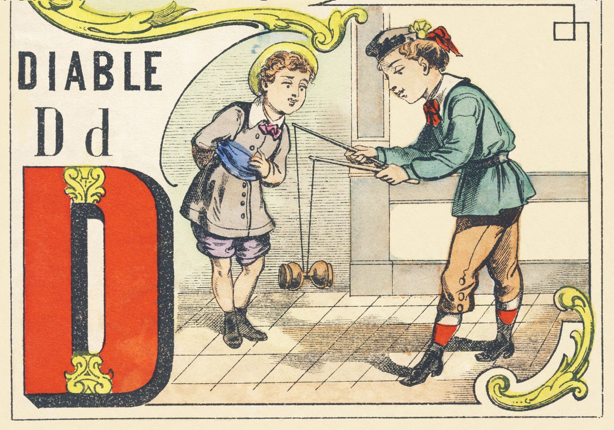 D: duivel - Spelletjes Alfabet, c.1890 door Unbekannt