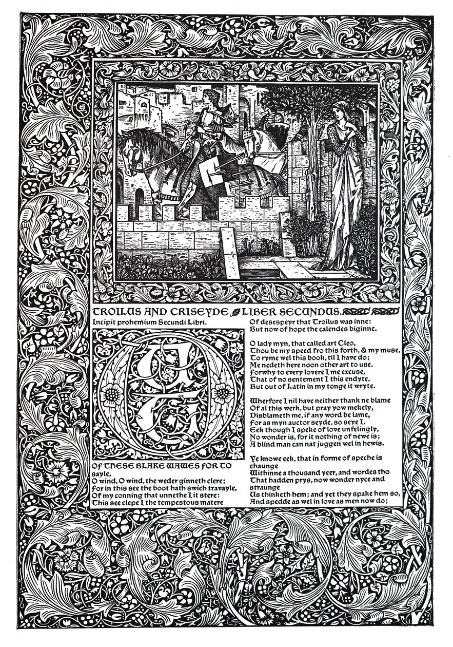 Decoratief gedicht door Geoffrey Chaucer door Unbekannt