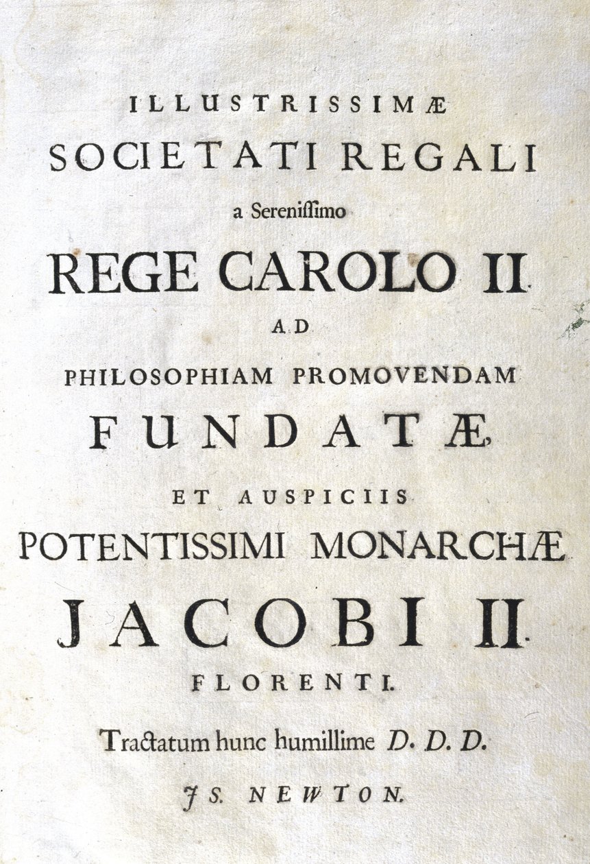 Opdrachtpagina van Newton
