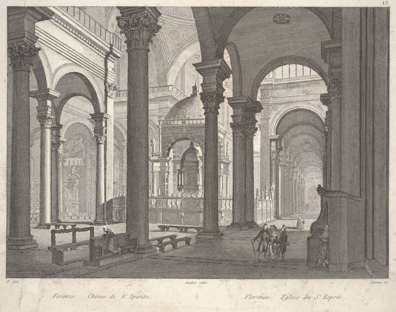Florence: Kerk van de Heilige Geest (Firenze. Chiesa di S. Spirito) door Unbekannter Künstler