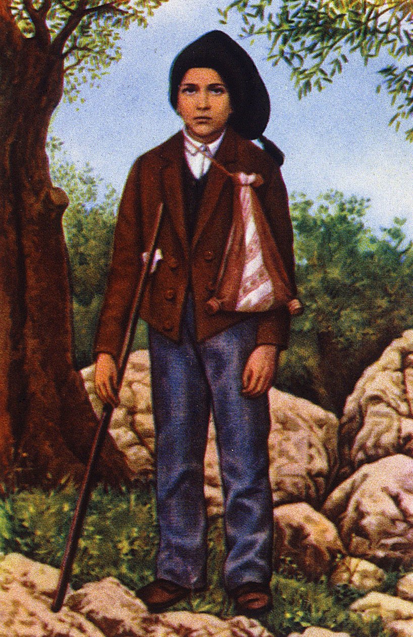 Francisco Marto die de Maagd Maria zag in Fatima in 1917, ca. 1920-1930 door Unbekannter Künstler