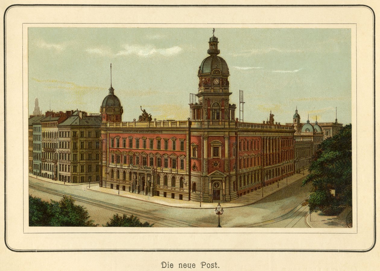 Duitsland, Hamburg, het nieuwe gebouw voor het postkantoor, illustratie uit: 