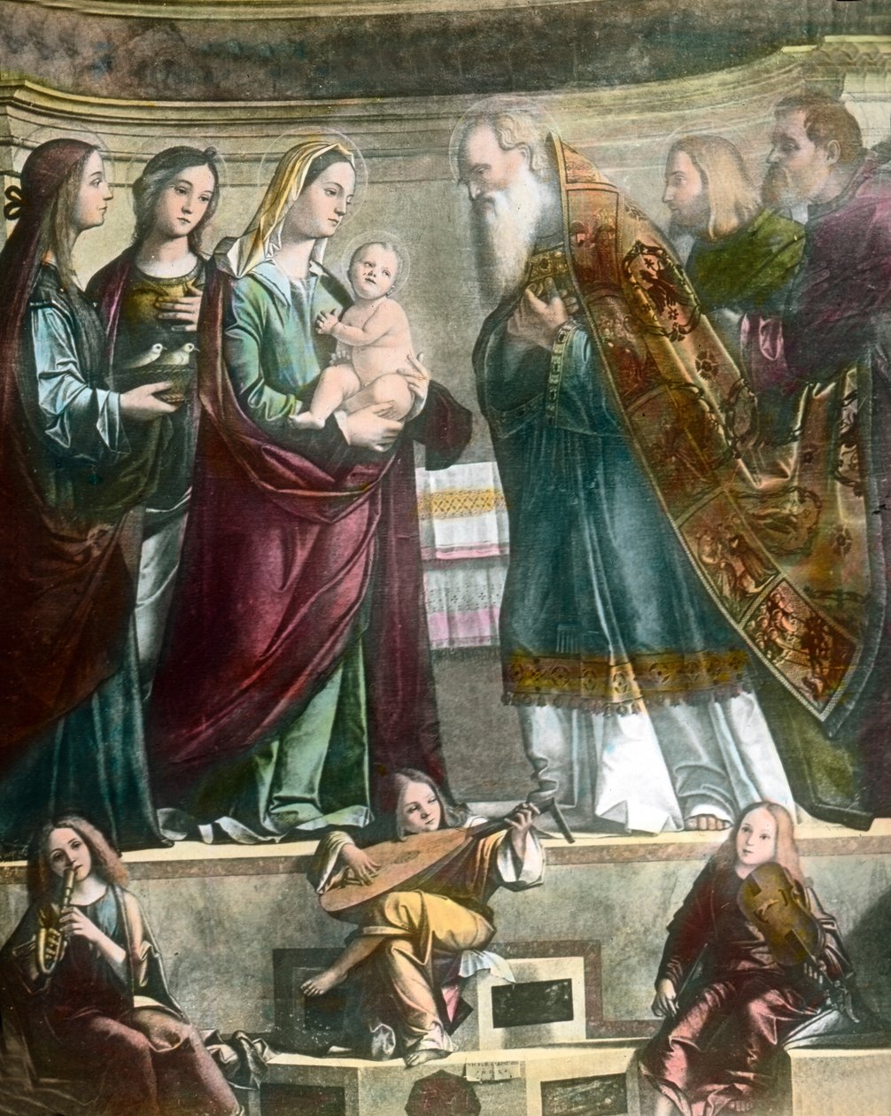 Goethe reist naar Venetië, hier het schilderij van de Heilige Maria die Jezus toont in de tempel door Carpaccio door Unbekannter Künstler